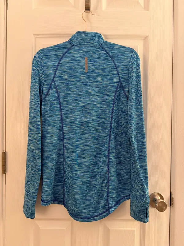 Xersion Blue Space Dye Quarter Zip Athletic Pullover Small - Image 2