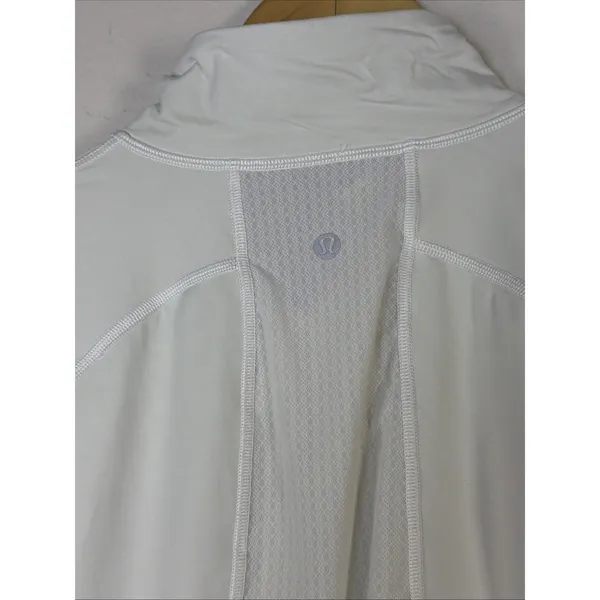 lululemon 1/2 zip front of pack 10 womens off-white athleisure pullover jacket - Image 5