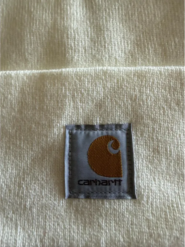 Carhartt White Knit Beanie Hat - Image 3