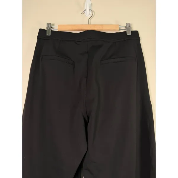 Halara Black High‎ Waisted Wide Leg Petite Trousers Pleated Workwear Pants L - Image 7
