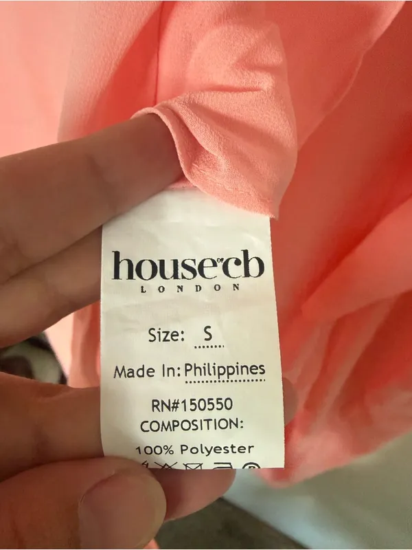 House of CB SARINA Apricot Ruffle Maxi Dress Size small - Image 12