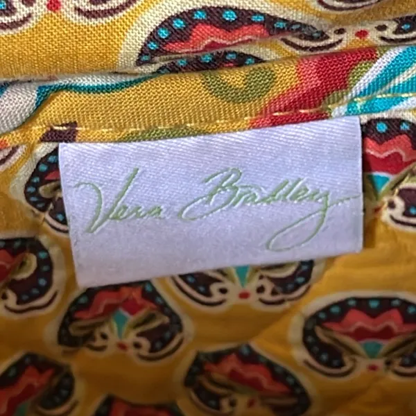 Vera Bradley Yellow Paisley Shoulder Bag/Tote Bag - Image 10