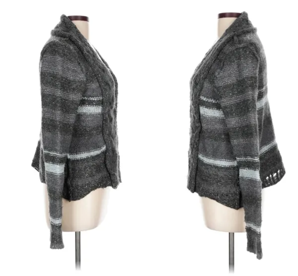 Free People charcoal braided cardigan - Image 6