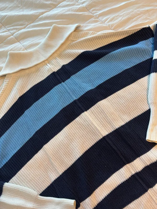 Aerie Oversized Striped Quarter Zip - Image 5