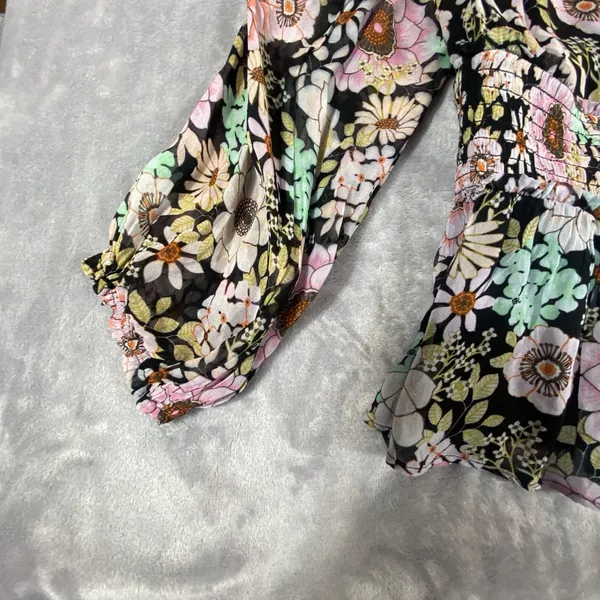 Anthropologie Maeve Small Top Blouse Flounced Multi 70's Peasant‎ Prairie Boho - Image 4