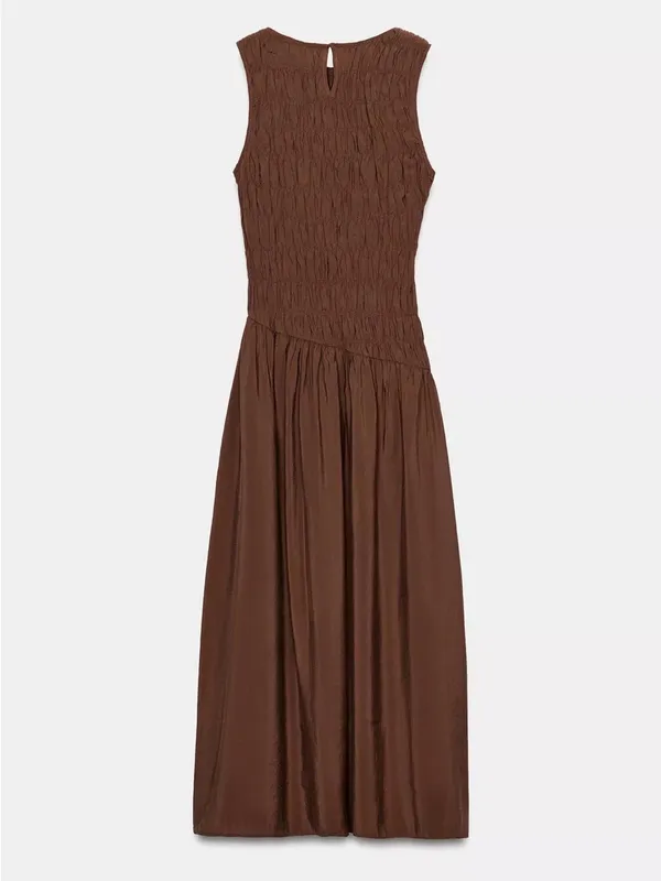 Nwt Zara Voluminous Midi Dress Size S - Image 6