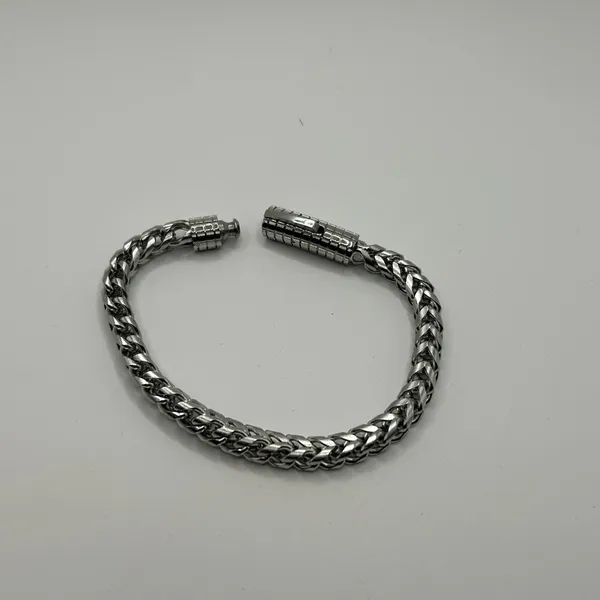 Mens Franco Bracelet 8 Inch Real Silver Solid Box Link Plated Heavy Durable New - Image 3