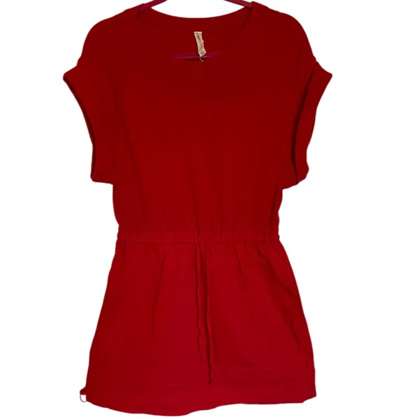 Daily Practice by Anthropologie Red Short-Sleeve Mini Dress Size Small - Image 5