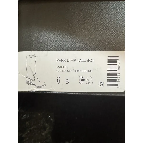 COACH  Park Tall Brown Leather Boot Size 8 Maple - Image 5