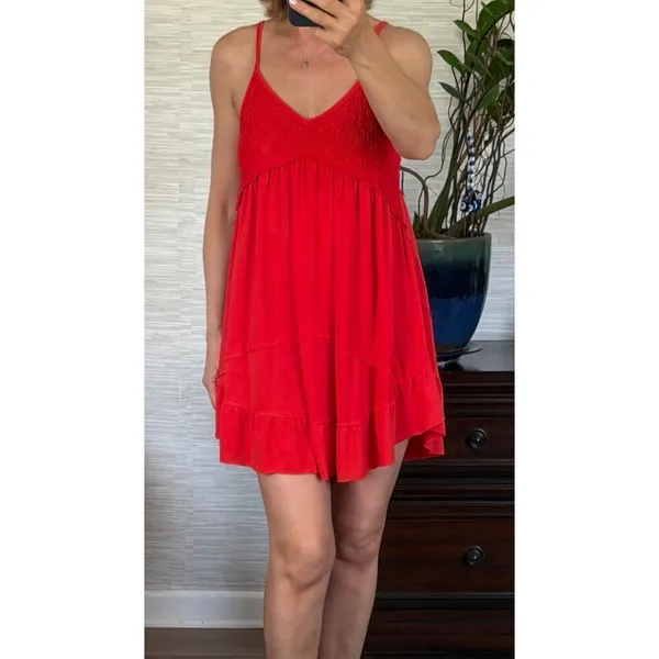 POL Coral Red Lace Slip Dress Nightgown Size S - Image 11