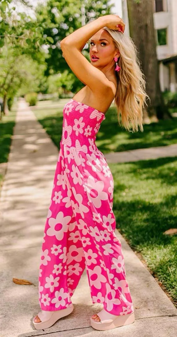 Impressions Jumpsuit Pink - Image 3