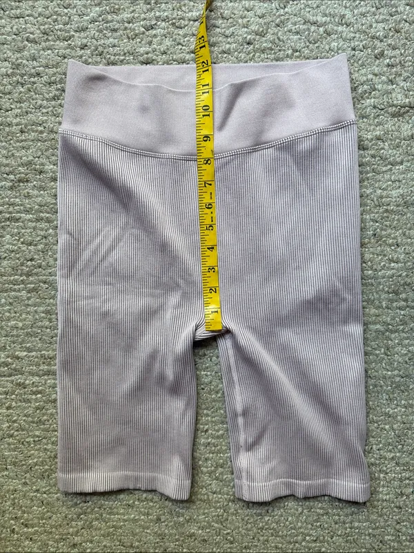 CALVIN KLEIN PERFORMANCE High-Rise Ribbed Bike Shorts - Dusty Pink Size Large - Image 14
