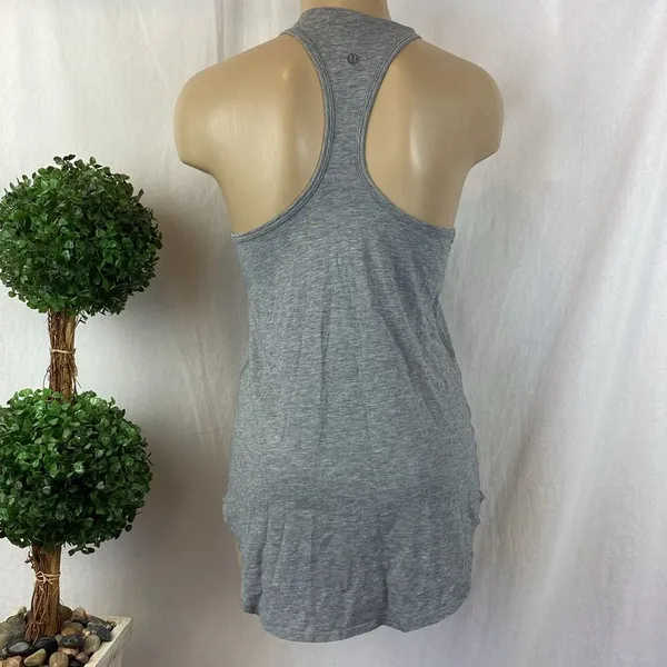 Lululemon Gray Sleeveless Racerback Athletic Sport Tank Top 6 - Image 3