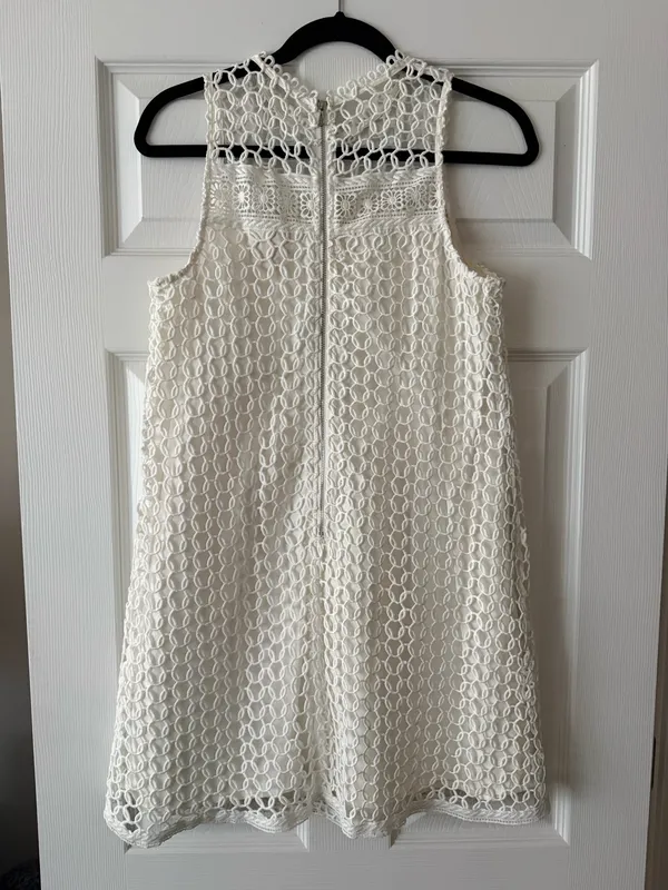 Maeve Anthropologie White Retro Mini Dress - Image 2