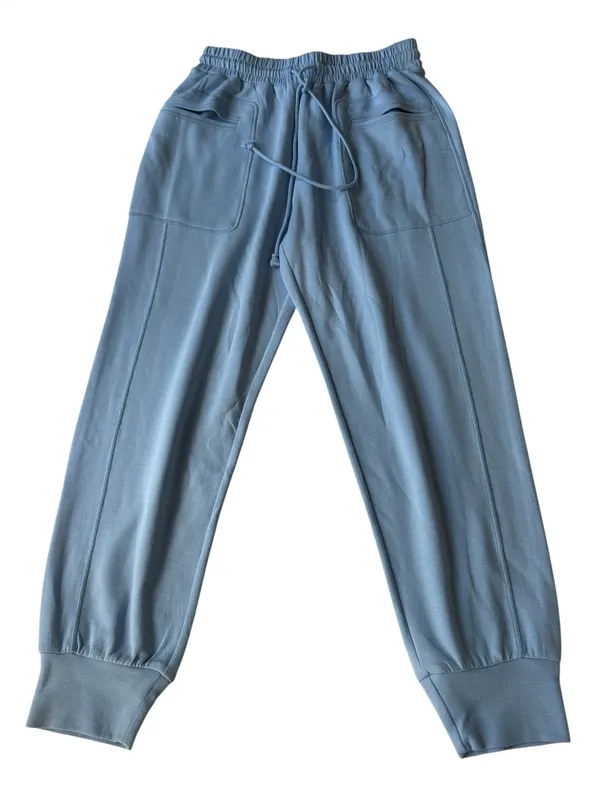 NWT Anthropologie Daily Practice Blue Joggers Oversized Relaxed Fit Comfy Lounge - Image 2