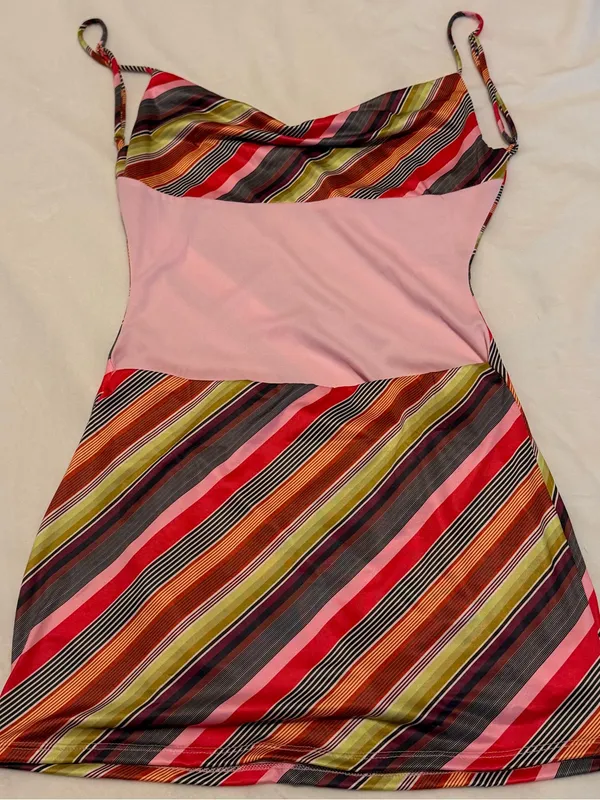 PacSun Backless Mini Dress Pink Size XS - Image 3
