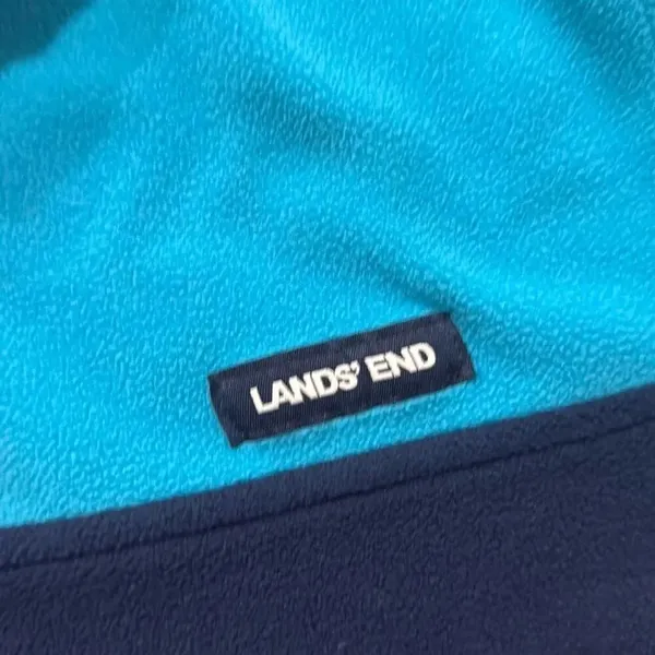 Lands End heritage quarter snap pullover fleece small colorblock - Image 6