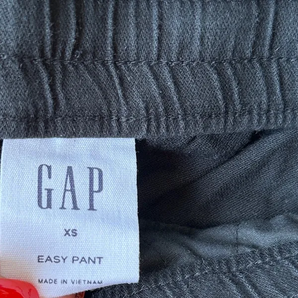 GAP Easy Pant Cotton Blend Drawstring Lightweight Black XS - Image 9