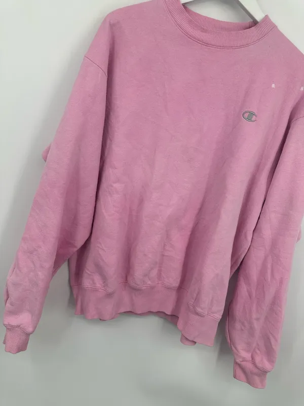Vintage Y2K Champion Pastel Pink Pullover Sweatshirt - Image 4