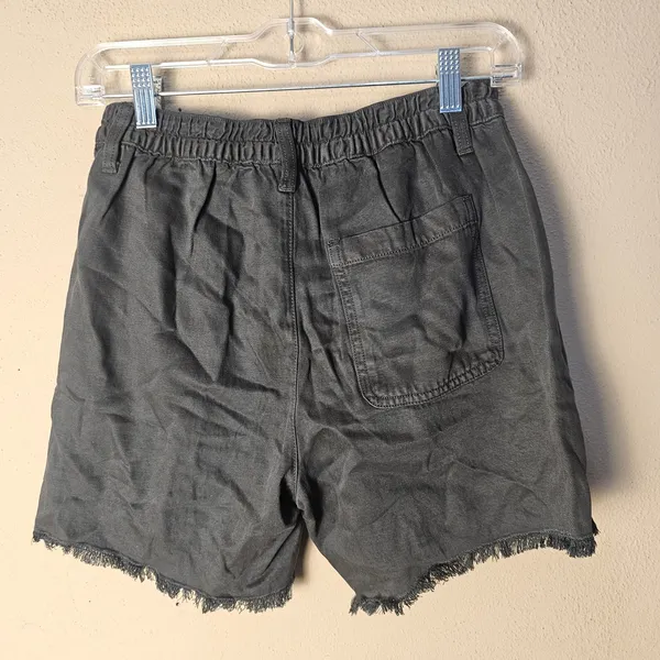 NWT Aerie Womens Dark Gray Linen Blend Shirts‎ XXS - Image 2