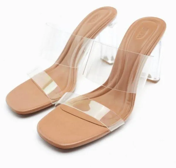 ZARA Transparent Heeled Sandals - Image 2