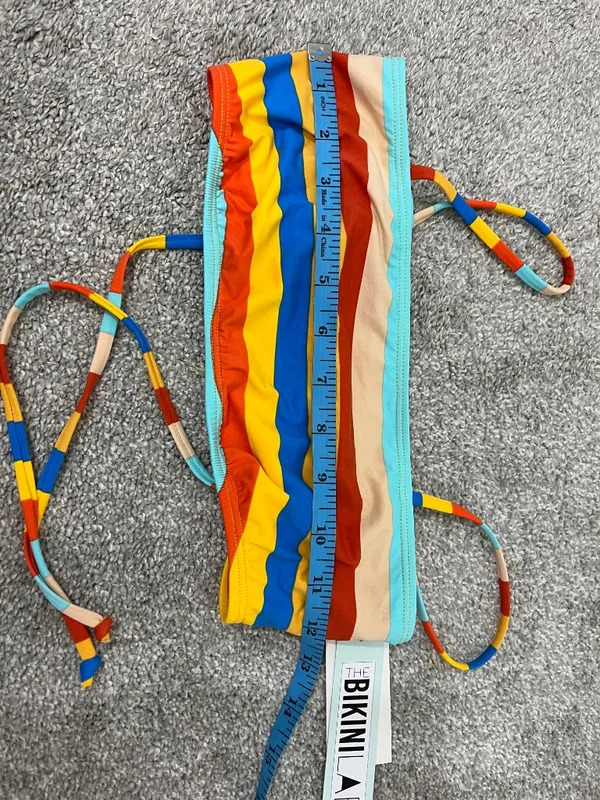 New The Bikini Lab Small Striped Bandeau Bikini Top NWT - Image 6