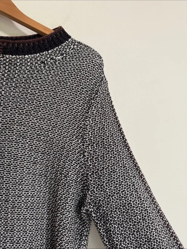 Nic + Zoe Mixed Up Mock-neck Two-Tone Base ColorBlock hem and Cuffs Sweater sz L - Image 5