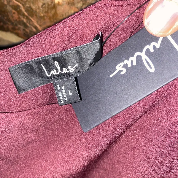 NWT Lulus Vibrant Allure Plum Square Neck Sleeveless Bodycon Midi Dress Large - Image 6