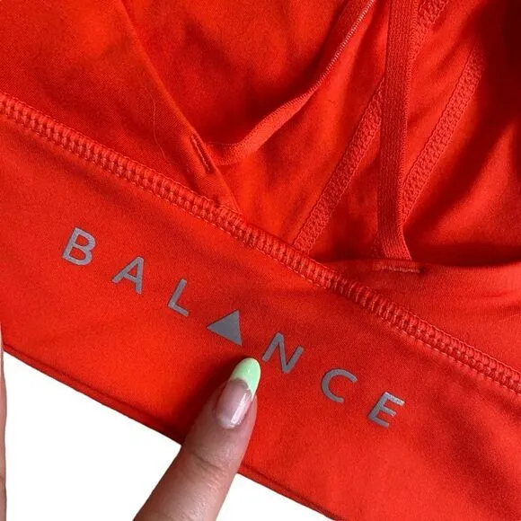 Balance Athletica‎ Women’s Size M Aura Sports Bra Blood Orange Strappy Back - Image 6