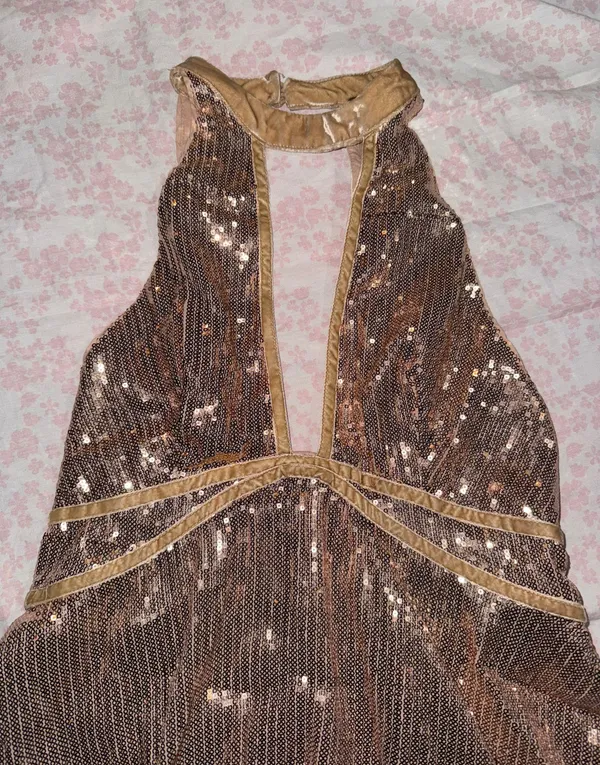 Free People Film Noir Sequin Dress - Image 4