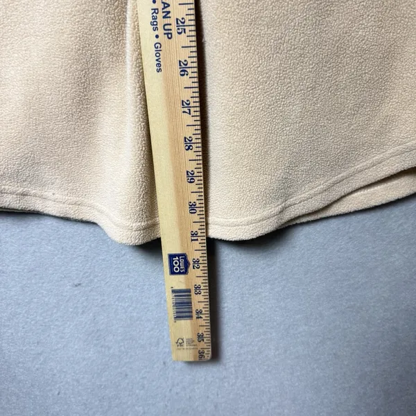 BiBi Fleece Buttoned Down Oversized Shirt Jacket Tan Fall Winter Women’s Size XL - Image 8