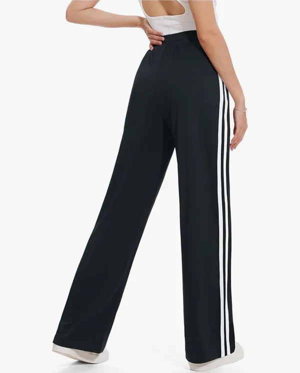 Black with white strip joggers Size M - Image 2
