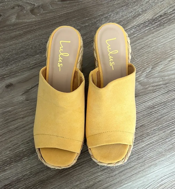 Lulus Ervyn Suede Raffia Platform Slide Sandals - Image 5