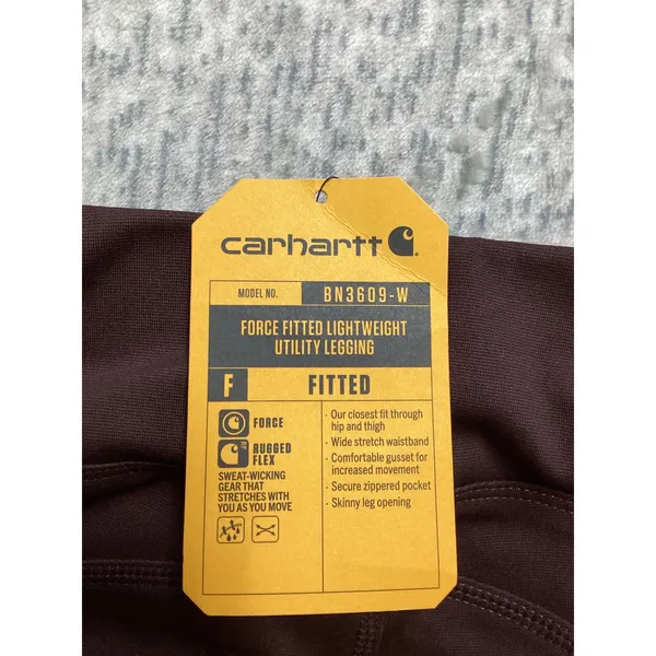 Carhartt Force Fitted Lightweight‎ Utility Legging BN3609-W Burgundy Womens XS - Image 6