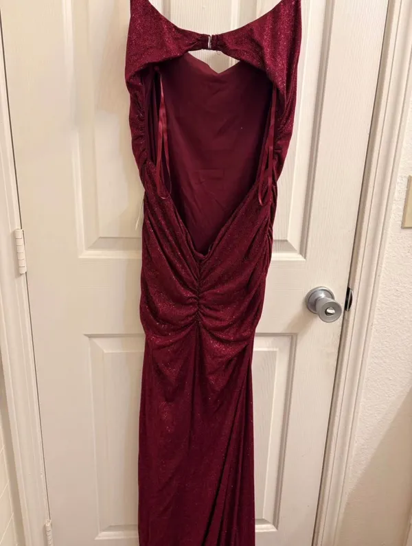 Windsor red sparkly dress with open back  - Image 2