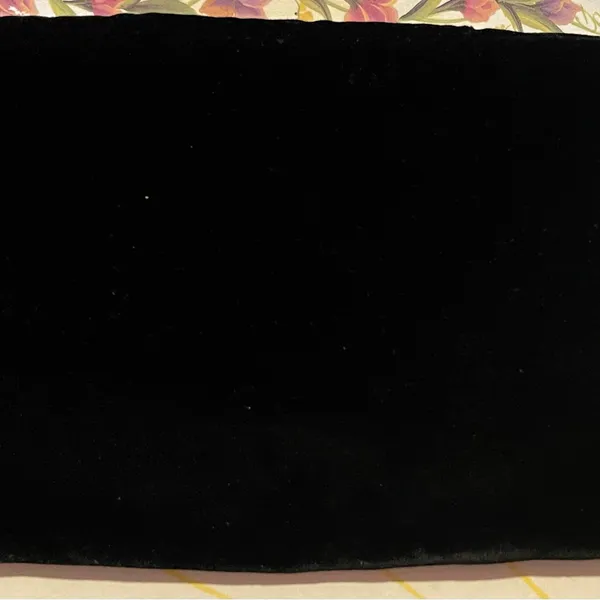 Velvet Elegant foldover soft black bag - Image 2