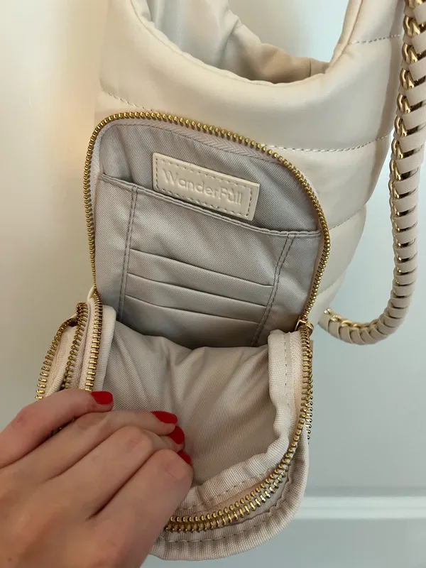 Tan Crossbody purse White - Image 3