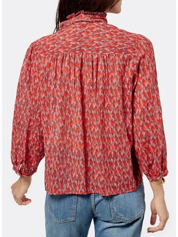 Joie Stinson Henley Cotton Blouse - Image 4