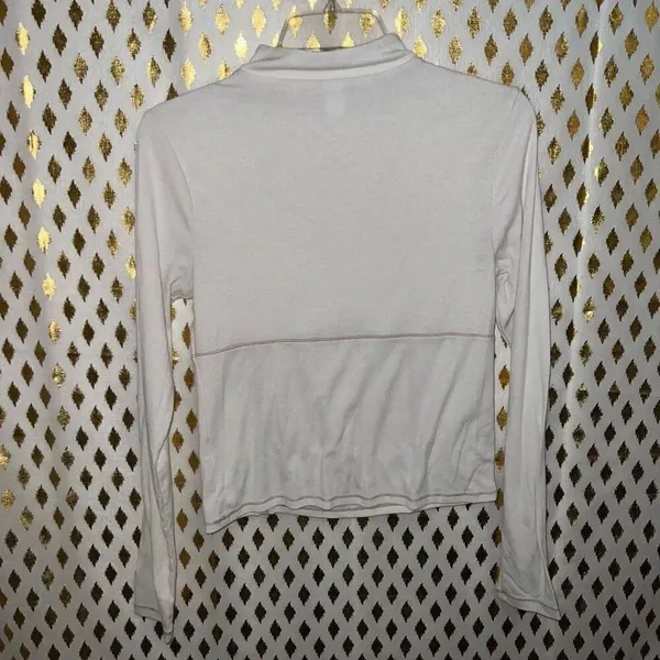 Old Navy Ultralite Mock-Neck Top Color Creme De La Creme structured long sleeve - Image 6