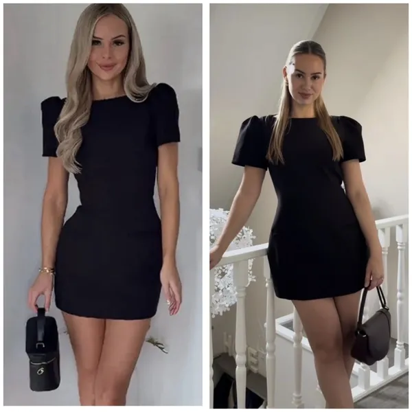Zara Woman FW25 Black Short Pleated Pocket Dress 8839/777 Medium Chic Preppy - Image 13