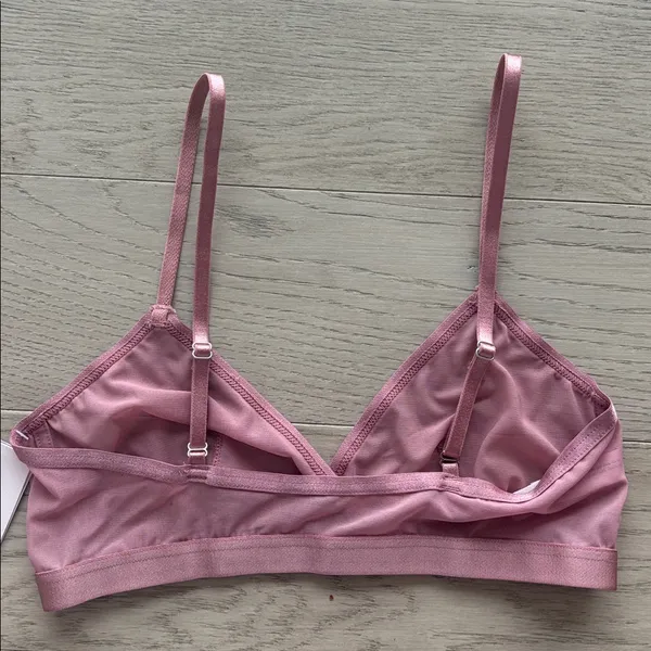 Auden Mesh Unlined Wirefree Bralette Pink Size Medium New NWT - Image 3