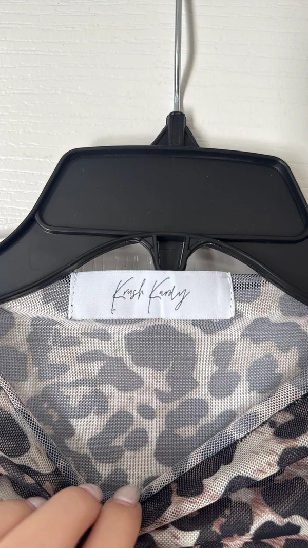 Boutique Cheetah Print Sheer Top - Image 2