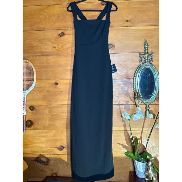 Lulus Glamorous Dedication Black Sleeveless Column Dress Party Extra Extra Large - Image 3