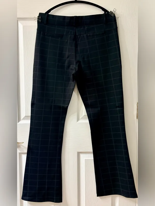 Kate Unger New York Black & Gray Plaid Dress Pants size XL - Image 2