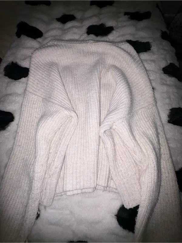 a new day Cream Ribbed Crewneck Sweater - Image 2