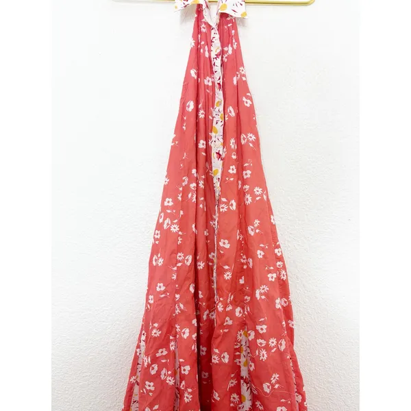 Anthropologie Maeve Halter Open-Back Godet Midi Shirt Dress Mixed Floral Boho - Image 10