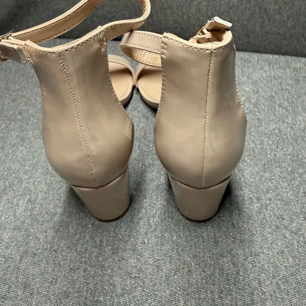 Block Heel Ankle Strap Sandals Nude J. Adams 8‎ - Image 3