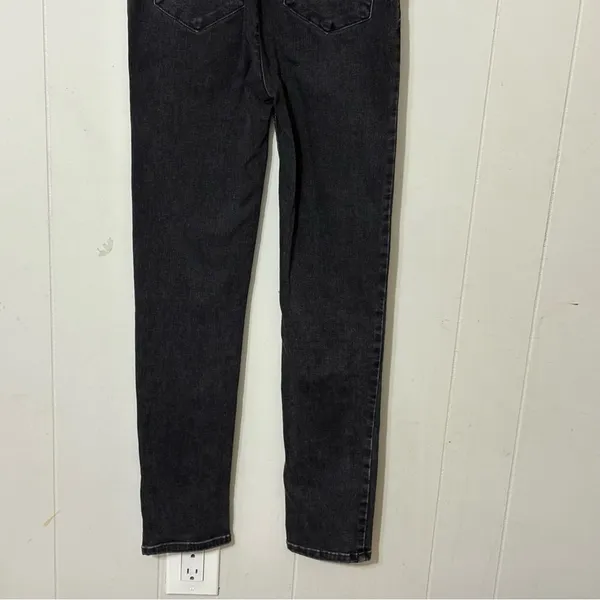 Free People Scarlet Black Denim Jumpsuit Women’s Size 2 Stretch Skinny Ankle Zip - Image 11