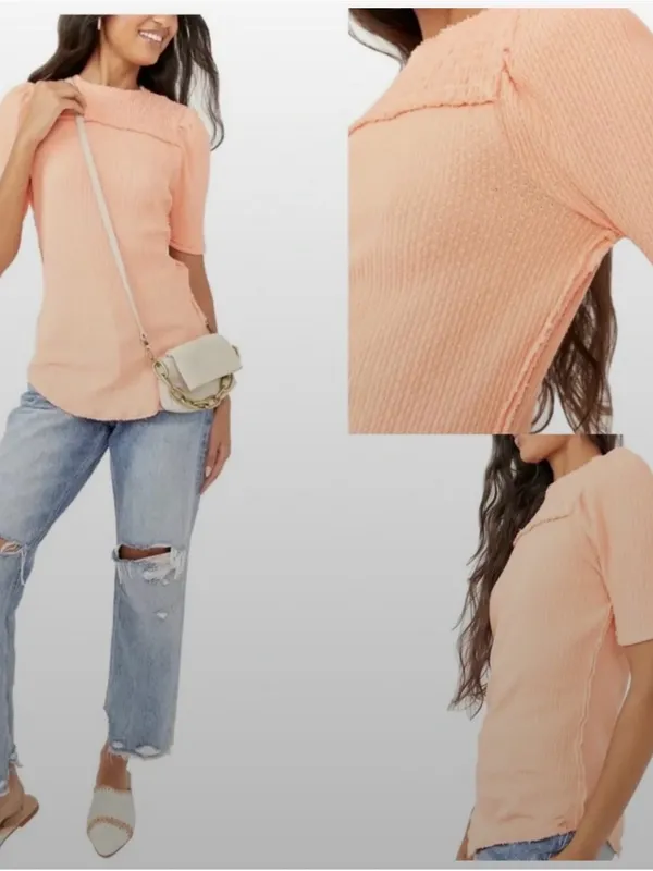 Free People Care Red Delicious T-Shirt - Sunset Drive - Image 3