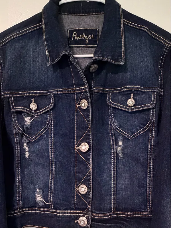 Amethyst Dark Denim Jean Jacket  - Image 3